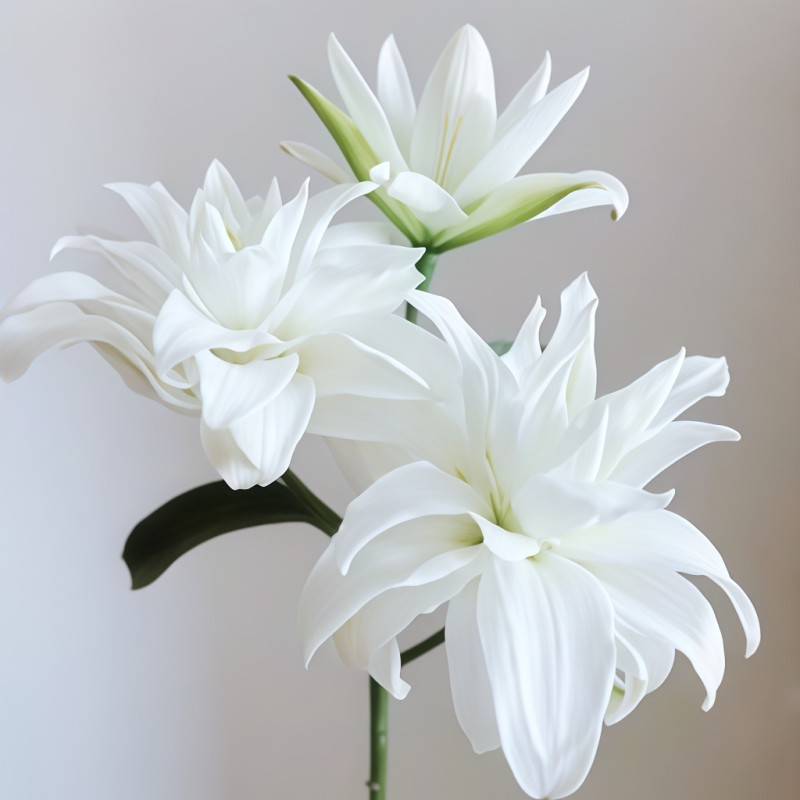 重瓣-白莲花三头B